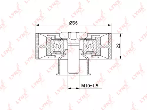 LYNXAUTO Deflection/Guide pulley, poly v-belt (PB-7215)