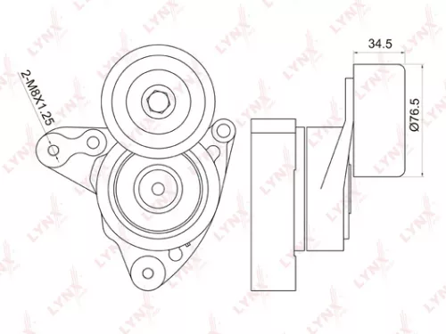 Belt tensioner, poly v-belt