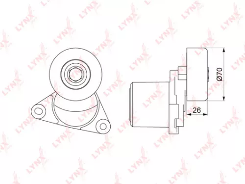 Belt tensioner, poly v-belt