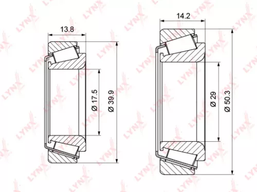 LYNXAUTO Wheel bearing, rear (WB-1124)