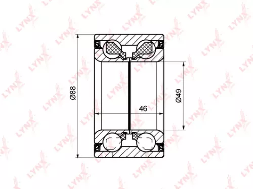 LYNXAUTO Wheel bearing, rear (WB-1201)