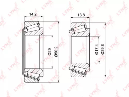 LYNXAUTO Wheel bearing, rear (WB-1275)
