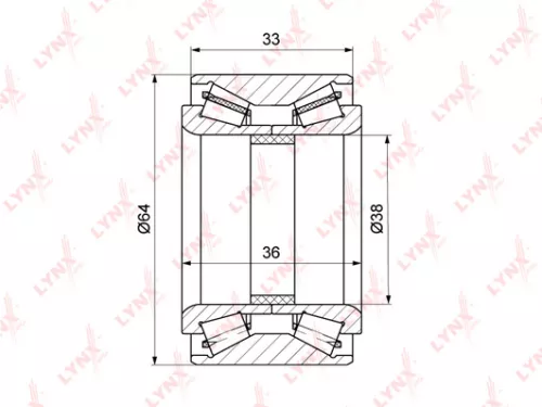 LYNXAUTO Wheel bearing, rear (WB-1326)