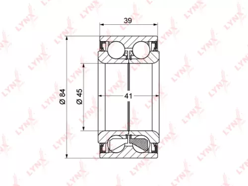 LYNXAUTO Wheel bearing, front (WB-1333)
