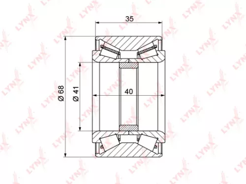 LYNXAUTO Wheel bearing, front (WB-1402)