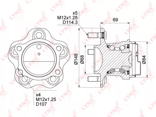 LYNXAUTO Wheel Hub (WH-1016)