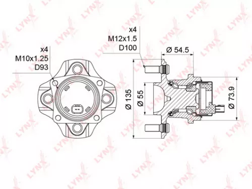 LYNXAUTO Wheel Hub (WH-1133)