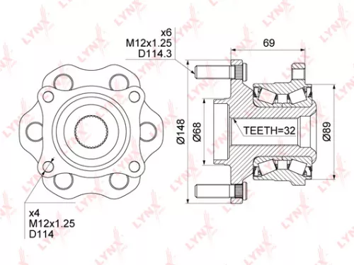 LYNXAUTO Wheel Hub (WH-1145)