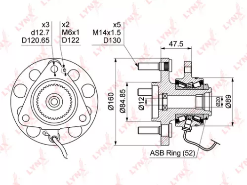 LYNXAUTO Wheel Hub (WH-1161)