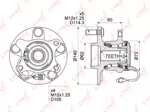 LYNXAUTO Wheel Hub (WH-1370)